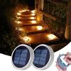 YiLaie Faretti Segnapassi 24 LED Solare Esterno, Attaccare al Bordo con Biadesivo | 2 Luci Solari Giardino Adesive 11cm Bianco Valdo IP67, Crepuscolare Calpestabile Carrabile Piscina Scale Vialetto Pavimento