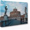 ConKrea QUADRO SU TELA CANVAS - INTELAIATO - PRONTO DA APPENDERE - Castel Sant'Angelo Vaticano Roma - 50x70cm - Senza Cornice - (cod.3299)