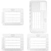 CRASPIRE 4 pz. Guida per L'Indirizzo della Busta della Lettera Modelli di Stencil Righello Linea di Spaziatura Dritta PP Traslucido Biglietto di Ringraziamento per Scrapbooking Diario Lettere