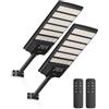 Gefolly Lampione Solare Led Esterno con Telecomando, IP67 Impermeabile Lampada Stradale Solare con Sensore di Movimento, 3000K/4000K/6000K Super Bright Lampioni da Esterno Solari per Strada - 2Pack