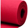 LUPATDY Rotolo di feltro 3 mm x 40 cm x 250 cm, in feltro di poliestere, da ritagliare, per fai da te, patchwork, cucito, artigianato, cucito, decorazione, rosso brillante