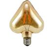 vetrine inrete Vetrineinrete® Lampadina led a filamento vintage retro e27 4 watt lampada decorativa ambra cuore 350 lumen N19