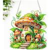 CEOVR Funghi Diamond Painting Hanging Kit 19.7x18.4cm DIY Ornamento Dipinto a Diamante Kits Cartoni Animati Peinture Diamant Appeso per Decorazioni