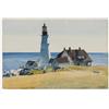 PIANK Poster artistico su tela di Edward Hopper Lighthouse And Buildings, Portland Head, Cape Elizabeth, Maine, poster per l'estetica della stanza, poster artistico da parete su tela e