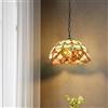 Chao Zan Lampadario soggiorno vetro colorato, lampada a sospensione barocco stile, lampadari cucina a sospensione vintage, lampadario da soffitto pendente rustico stile (A-30CM)