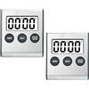 HENGBIRD 2 PCS Timer Digitale da Cucina Mini Sveglia Digitale con Timer da Cucina per Elettrodomestico da Cucina con Timer da 100 Minuti
