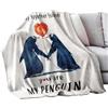 ZesGlyxyr Coperta Penguin Love, Coperta per Anniversario di Matrimonio, Copriletto Regalo per lei o lui, Regalo Romantico di San Valentino per Fidanzato - 100 × 130 cm