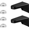Rieoany 2 Portasapone Magnetici con 4 Tappi per Fiori, Senza Trapano, per Bagno, Montaggio a Parete, Nero/Argento/Bianco, 7,6 x 4,3 x 4,3 cm (Nero)