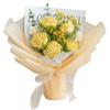 PureBowlic Bouquet di rose fatto a mano all'uncinetto con 5 fiori lavorati a maglia, 34 x 33 cm, decorazione floreale artificiale per matrimoni, compleanni, anniversari, San Valentino, laurea