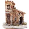 Holyart Presepe Napoletano: Casetta resina legno per presepe 15x12x15 cm