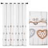 GX GARGIX Tenda Arredo Velata Semitrasparente con Anelli, Pannello Singolo 140 x 290 cm, Tenda Decorativa per Soggiorno e Camera da Letto, Vari Colori