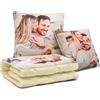 Q&K Personalizzabile Cuscino Coperta 2-in-1, Pieghevole Coperta da Viaggio e Cuscino, Cuscino personalizzabile per Aereo, Casa, Auto, Ufficio, Regalo per Papà, Lavabile in Lavatrice