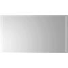vidaXL Specchio da bagno a LED trasparente, 90 x 50 cm, vetro temperato, moderno, rettangolare, da parete, illuminazione a LED, per camera da letto, cabina armadio, ingresso, design in vetro temperato