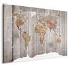 B&D XXL - Quadro Moderno Camera da Letto, Poster Mappa del Mondo, 60x40 cm | Chiodi Inclusi, 1 Pezzo, Stampa su Tela, Decorazione da Parete, Resistenti Allo Sbiadimento, Produzione Europea
