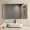 byecold Riscaldatore a infrarossi per specchio con termostato, 580 watt - Riscaldatore a infrarossi per specchio - Riscaldatore a infrarossi da parete con telecomando 100x60 cm