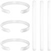 Beebeecraft 6 pz 304 Pezzi di Bracciale in Acciaio Inossidabile Bracciale Rigido Regolabile in Argento per La Creazione di Gioielli Fai da Te (0.4 x 6.7 Pollici)