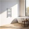 NRG Radiatore per bagno porta asciugamani riscaldato, cromato, dritto - 800×400 mm