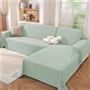 Ystyle Telo Copridivano Angolare 2 Pezzi, 200x280+200x300 CM, Verde | Copri Divano a L Antimacchia Lavabile, Gran Foulard per Divano Traspirante, Copritutto per Divano Universale Antiscivolo