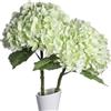 huaao 2 fiori artificiali di ortensie artificiali, fiori artificiali come veri fiori lunghi steli Hydrangea mazzi di fiori decorativi per matrimoni, ufficio, centro