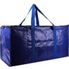 Generic Sacche extra grandi per traslochi con cerniera centrale resistente e manici comodi, sacchetti per riporre i vestiti resistenti e durevoli, scatole da imballaggio per forniture universitarie, blu