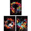 FIUTEKO 3 Quadri Decorativi Camera da Letto Ragazzi,Stampe Graffiti Colorate Poster da Parete 30x40 cm Senza Cornice con Pallone, Cuffie e Gamepad - per Camerette, Stanze Gaming e Teen Room