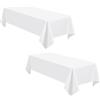 YMHPRIDE 2 Tovaglie Bianche Rettangolari in Poliestere 100x140 cm, Tovaglia in Tessuto di Poliestere per Interni ed Esterni, per Matrimoni, Compleanni, Feste, Banchetti, Decorazione Tavoli