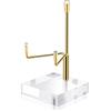 Sibba Supporto per foto con bracci in metallo regolabili | Base acrilica, piastra di cassa, base trasparente, accenti di decorazione per la casa, rack per foto, libro decorativo