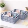 Generic 2 grandi cesti pieghevoli per organizzare e riporre, casse pieghevoli per la casa, 25 x 17 x 5 cm, blu