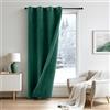 MIULEE Tende Oscuranti Termiche in Velluto Doppia Faccia 280GSM - Tenda Isolante a Occhielli per Interni, Freddo e Caldo, 1 Pezzo, L 132 x A 200 cm, Verde Petrolio