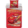 BrandMac Disney Cars Set Copripiumino Reversibile | Lightning McQueen | Copripiumino Singolo 140×200 cm + Federa 50×70 cm | Biancheria da Letto 100% Cotone Morbida per Bambini | Ufficiale Disney Cars