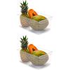 Acan Tradineur - Confezione da 2 Cassetti Organizzatori Riutilizzabili per Frigorifero Nº 14 - Realizzato in Plastica - Contenitore in Plastica Trasparente - 15 x 23 x 37 cm