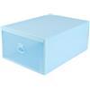 Homoyoyo Plastica Scatola 33x23x14 CM Scarpe Trasparente a Cassetto Blu | Capienza Ampia, Facile da Pulire e Resistente All'umidità, Visione Immediata e Presa Rapida