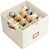 Frilla Organizer compatto per scarpe con 8-16 scomparti - pieghevole, antipolvere e regolabile | SHOVERA (beige)