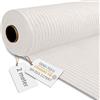 DreamRoots Tessuto Velluto a Coste al Metro, White Dove, 2 m | Stoffa velluto per tappezzeria, scampoli velluto al metro, 380 g/m², 140 cm, divani, cuscini, arredo