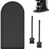 COACOM 1 Tappetino in Silicone per Macchina da caffè, 2 Spazzole per La Pulizia, Accessori per Il Piano della Cucina, Accessori per Riporre Il Lavello (Nero).