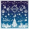 AhfuLife 9 Fogli Vetrofanie Natalizie per Finestre, 244 Pezzi Adesivi Natalizi per Finestre Riutilizzabili, Doppio Lato Stickers Vetri di Natale, Decorazioni Vetro Natale per Vetrine Negozio e Casa
