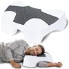 SAHEYER Cuscino Braccioli in memory foam, Cuscino Ergonomico per il sonno laterale, Cuscino Ortopedico Cervicale adatto per dormire in posizione laterale, supina o prona, Nero