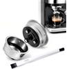NICOLINI 2 Pz Filtro per caffè in Acciaio Inox da 51mm con 1 Spazzole | Singola + Doppia Cestello Portafiltro Caffe, Riutilizzabile Cestello Filtrante Rimovibile, per Macchina Espresso 51mm