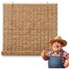 Generico Tapparella Bamboo da Esterno, Tenda a Rullo in Bambù Naturale 50 60 80 90 100 120 150 180cm - Arelle per Balcone, Cannette Frangisole Privacy Su Misura(W100cm x H185cm)