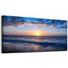 hyidecorart Quadro Moderni Paesaggio Mare Naturale Soggiorno 50x100 cm | Motivi Splendido, Stampa HD, Facile da Appendere, Quadri su Tela, Per Molte Stanze, Decorazione Murale Flessibile, Regalo