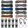 Songella Kit Combinati Paracord Corda Paracord 550 Tipo Corde di Sopravvivenza Kit di Creazione di Braccialetti Fai da Te con 10 Fibbie a Sgancio 2 Moschettoni 2 Portachiavi