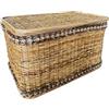 fantasie d oriente Cesto Portabiancheria in Vimini con Coperchio e Fodera in Cotone Rimovibile - Cesto Portaoggetti Grande 84x51x52 cm - Contenitore Lavanderia, Camera da Letto, Bagno