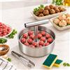ELMVAR Stampo per polpette in Acciaio Inox (Versione Rinforzata) - per 6 o 12 polpette - Veloce e Facile da Usare (12-Hole)