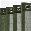 Woaboy Tende per Interni Lino Moderne Occhiello 2Pz 140x280cm Verde Salvia | Tessuto effetto lino traslucido, tende decorative per soggiorno e camera da letto, filtrano la luce.