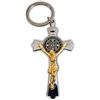 Eillwin Portachiavi con crocifisso Gesù in oro/argento con croce Santa