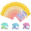 Plaphy 100 Sacchetti Mylar in Alluminio con Finestra et Zip (7 x 10cm) | Buste Mylar Ermetiche per Alimenti, Bustine con Foro di Sospensione per Confezionamento e Conservazione, Giallo e Arancione