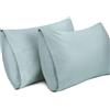 Lirex 2-Pack Federe per Cuscini, 100% Cotone Traspirante Federe Pillow Covers, 50 x 70 cm, Verde Acqua