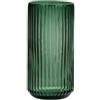 REBECCAGIBSON Vaso di vetro verde ispessito di alta qualità, 20 cm,vaso da fiori in vetro a coste per decorazione rustica della casa,vasi decorativi per fiori in stile moderno, mensola ideale, caminetto