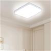 FTL 48W Plafoniera Bagno Soffitto 30x30cm,Quadrato Lampada da Soffitto LED 4370LM 6000K Bianco Freddo,IP44 Impermeabile Plafoniera LED Soffitto per Bagno Cucina Corridoio Ufficio