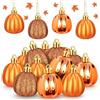 LQTSLFM 12 PCS Palline da Appendere a Forma di Zucca, Ornamento Zucca per Autunnale | Set da 12 Pezzi, Ornamento Autunnale, Decorazione Zucca